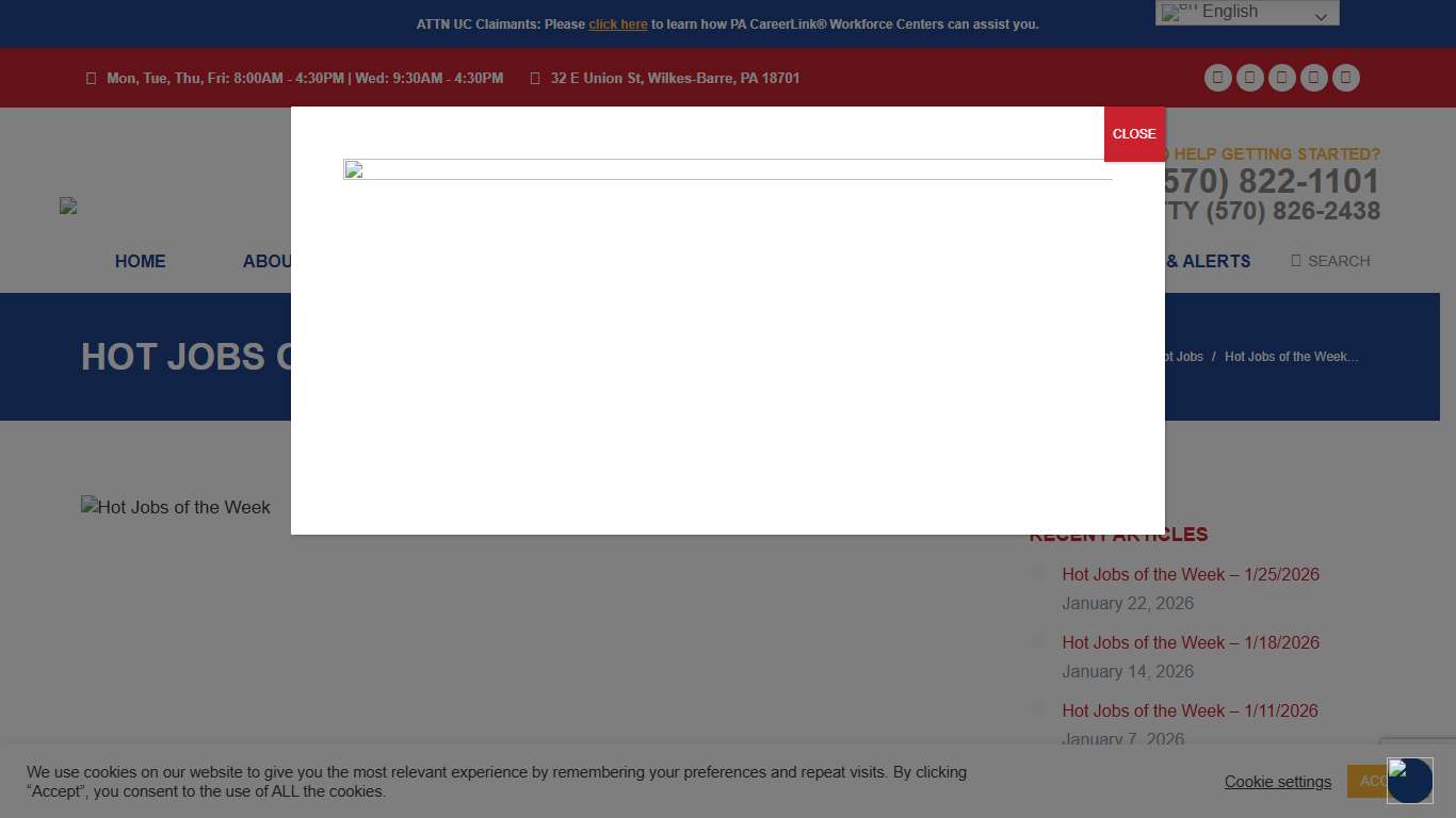 Hot Jobs of the Week – 1/25/2026 - PA CareerLink® Luzerne County at Wilkes-Barre